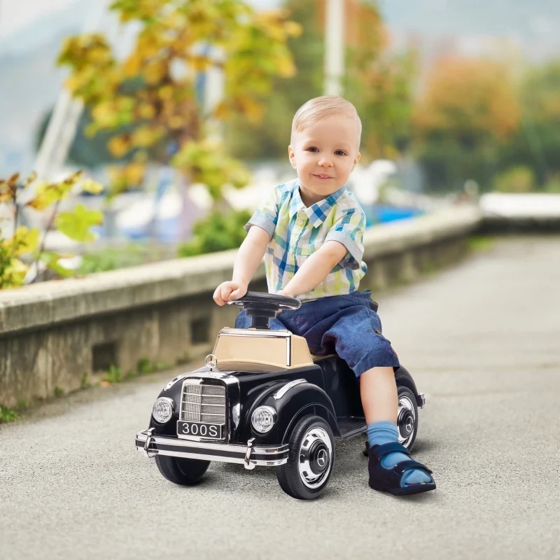 Rutscher Kinderauto Mercedes Benz Design 300 S Oldtimer Design, Schwarz