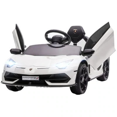 Elektro-Kinderauto, Lamborghini Aventador, Flügeltüren, Weiss