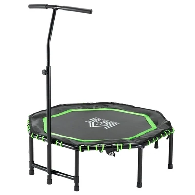 Fitness-Trampolin Grün+Schwarz 122 x 122 x 122-138 cm