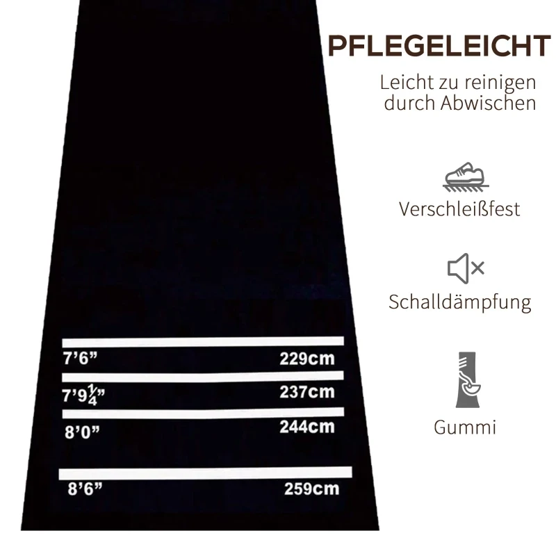 Dartmatte Gummimatte für Dartturnier / Dartscheibe rutschfest