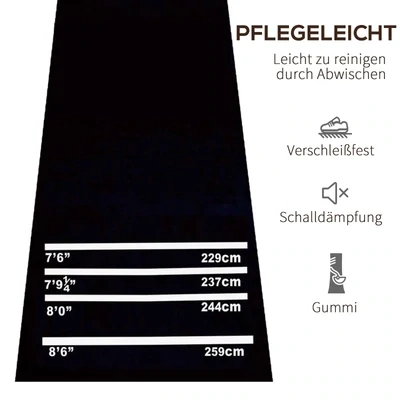 Dartmatte Gummimatte für Dartturnier / Dartscheibe rutschfest