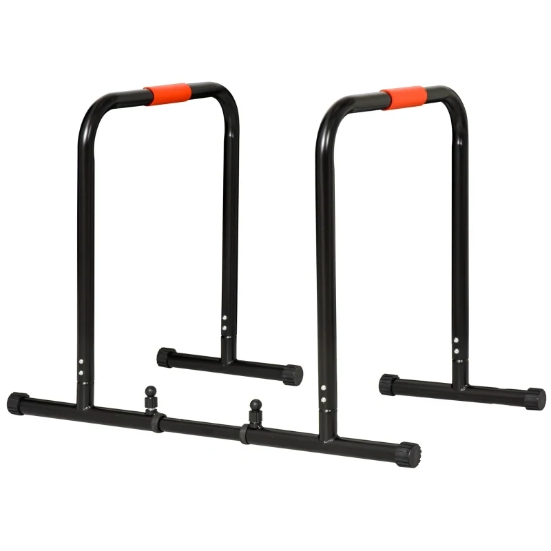 Dip Barren Fitness Push Up Dip Station Einstellbar Stahl Schwarz