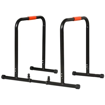 Dip Barren Fitness Push Up Dip Station Einstellbar Stahl Schwarz