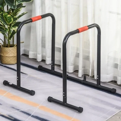 Dip Barren Fitness Push Up Dip Station Einstellbar Stahl Schwarz