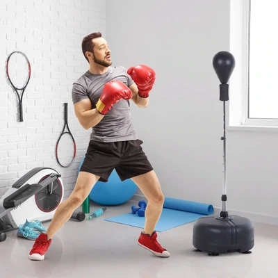 Punchingball Set Boxen Training Set Standboxsack mit Handschuhe höhenverstellbar
