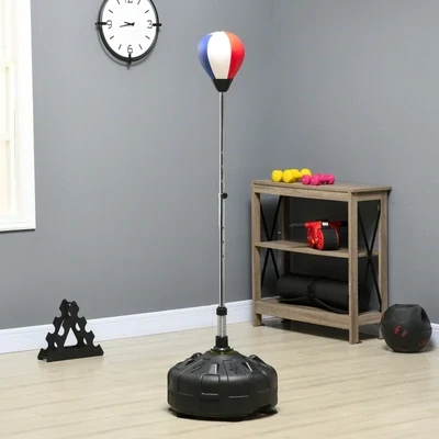 Punchingball, höhenverstellbar 147-165cm, Schwarz+Rot+Weiss