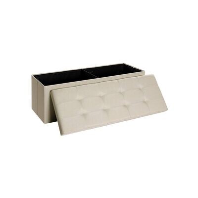 Sitzbank mit Stauraum 110 cm beige