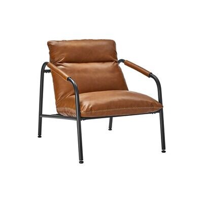 Loungesessel mit Metallrahmen braun