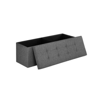 Sitzbank mit Stauraum 110 cm grau