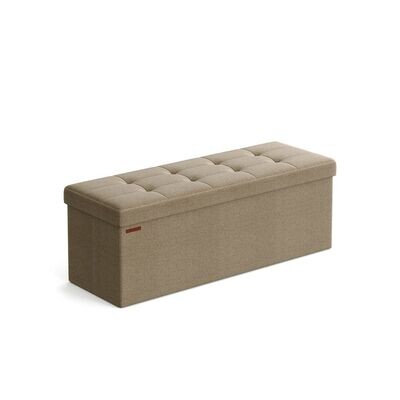 Sitzbank mit Stauraum 110 cm helltaupe