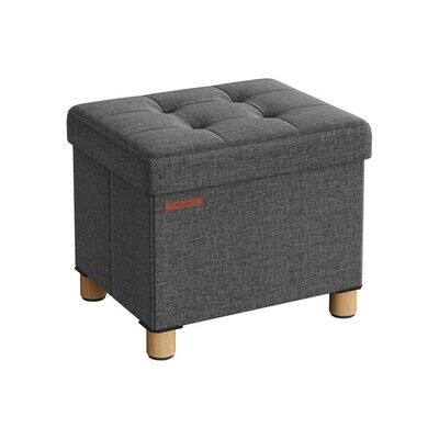 Sitzhocker klappbar 32 x 40 x 33,5 cm mit Stauraum dunkelgrau