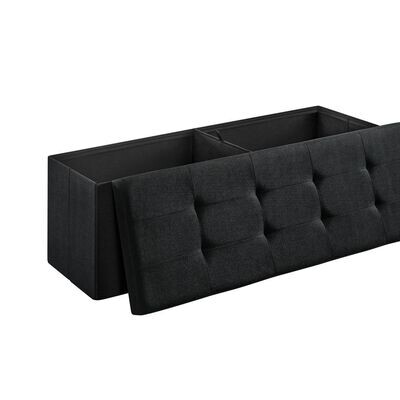 Sitzbank mit Stauraum 110 cm schwarz