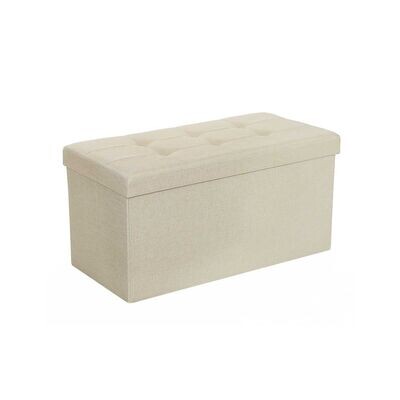 Bank mit Stauraum 76 cm beige