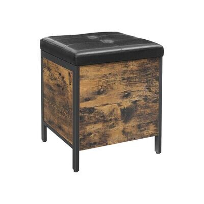 Sitzbank Sitzhocker mit Strauraum Vintagebraun