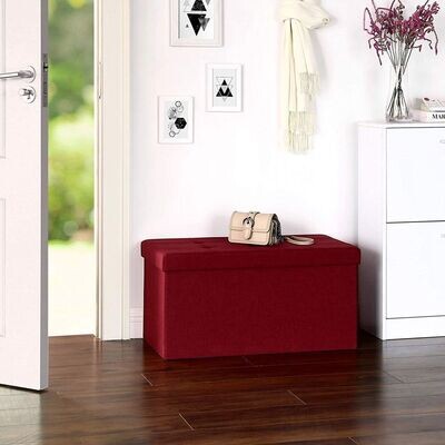 Bank mit Stauraum 76 cm rot