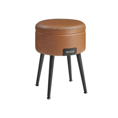 eleganter  Sitzhocker mit Stauraum braun