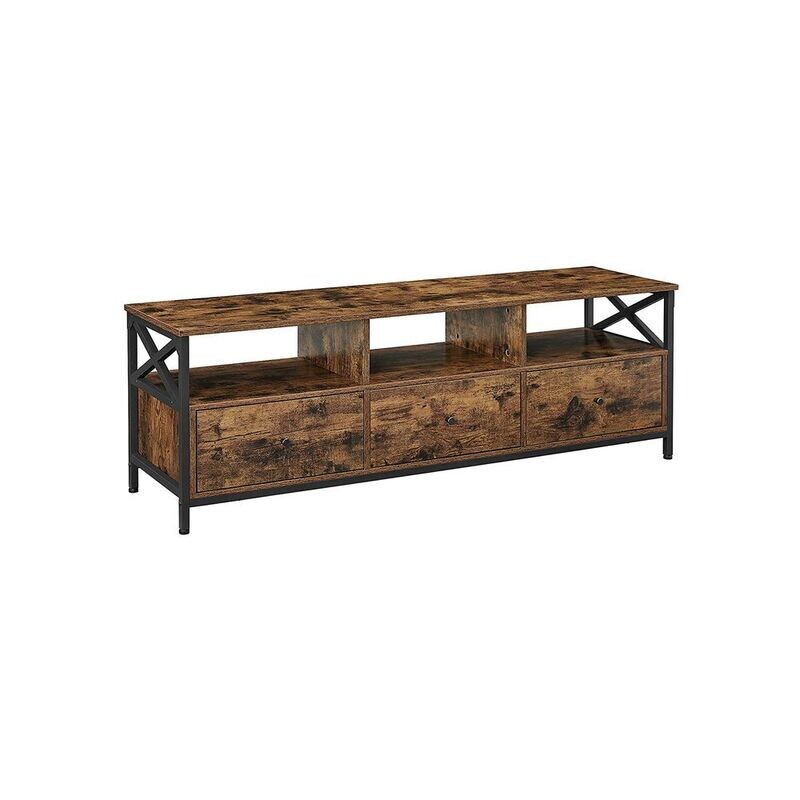 Industriestil TV-Schrank, Lowboard mit 3 Schubladen