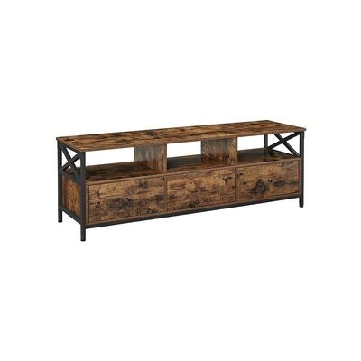 Industriestil TV-Schrank, Lowboard mit 3 Schubladen