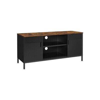 TV-Schrank mit verstellbaren Einlegeböden vintagebraun-schwarz