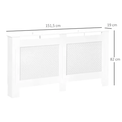 Heizkörperabdeckung | MDF | 152 x 82 x 19 cm | Weiss