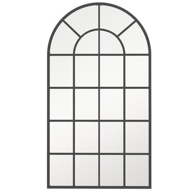 Dekospiegel grosser Spiegel, 110 x 62cm FensteroptikSchwarz + Spiegelglas