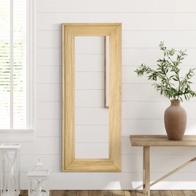 Wandspiegel 150 cm x 60 cm x 4,5 cm Tannenholz Natur