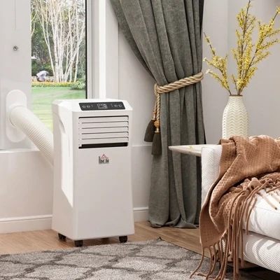 Mobile Klimaanlage 3-in-1 Klimagerät Entfeuchtung Fernbedienung 24h Timer ABS