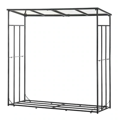 Kaminholzregal für Aussenbereich, bis 2100 kg, Polycarbonat-Dach