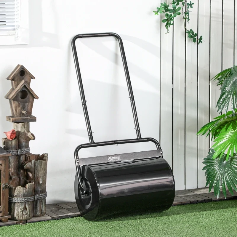 Rasenwalze mit U-Griff Gartenwalze Gartenrolle Wasser-/ Sandfüllung Metall