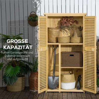 Gartenschrank Holz Geräteschuppen Gerätehaus mit Asphaltdach