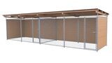 SAUERLAND Hundezwinger 2 x 6 m Doppelzwinger | 3-seitig geschlossen | braun | Gitter 5x5 cm