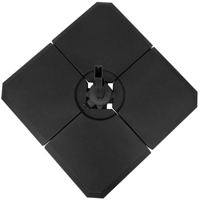 Schirmgewicht 4-tlg. Sonnenschirmständer 80 kg Wasser oder 120 kg Sand HDPE Schwarz