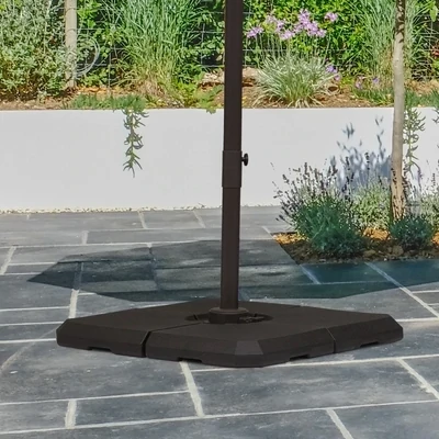 Schirmgewicht 4-tlg. Sonnenschirmständer 80 kg Wasser oder 120 kg Sand HDPE Schwarz