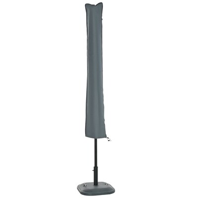 Schirmhülle für Gartenschirm, Sonnenschirm wetterfest, 178 cm, Grau