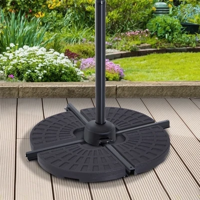 Schirmgewicht 4-tlg. Schirmständer befüllbar HDPE Kaffee 100 x 100 x 10,5 cm