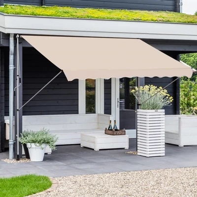 Sonnenstore Markise Klemmmarkise Beige 300 x 150cm