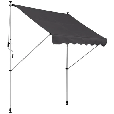 Sonnenstore Markise Klemmmarkise Grau 200 x 150cm