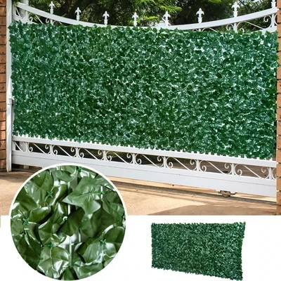 Künstliche Hecke Sichtschutzhecke Pflanzen Hecke Wanddekoration Dunkelgrün 300 x 150 cm