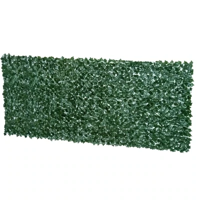 Künstliche Hecke Sichtschutzhecke Pflanzen Hecke Wanddekoration Dunkelgrün 300 x 150 cm