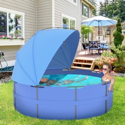 Sonnenschutz für Pools, einfacher Aufbau, 3 x 1,5 x 1,2 m