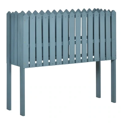 2-in-1 Gartenzaun und Pflanzenständer, wetterfester Anstrich, Massivholz, 100 x 30 x 90 cm