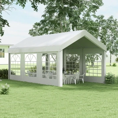 Ersatzwand für Bierzelt oder Pavillon, wasserdicht, einfache Montage, 6 x 2 m, Weiss