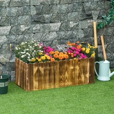 Hochbeet Pflanzkasten Kräuterbeet 80 x 33 x 30 cm Tannenholz