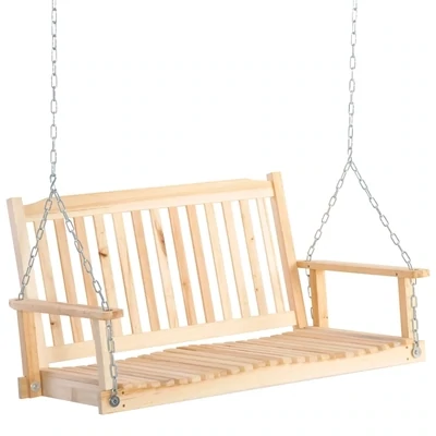 Gartenschaukel, Hängebank für 2 Personen Massivholz
