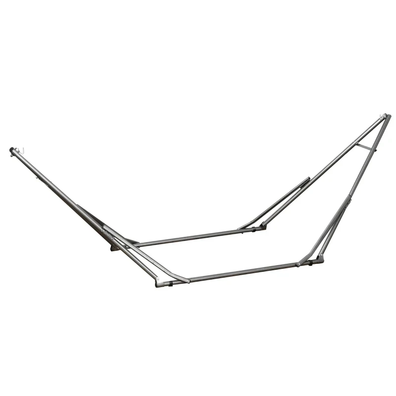 2-in-1 Hängemattenständer, wetterbeständig, Wäscheständer, 290 cm x 92 cm x 88 cm, Schwarz