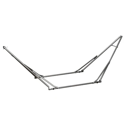 2-in-1 Hängemattenständer, wetterbeständig, Wäscheständer, 290 cm x 92 cm x 88 cm, Schwarz