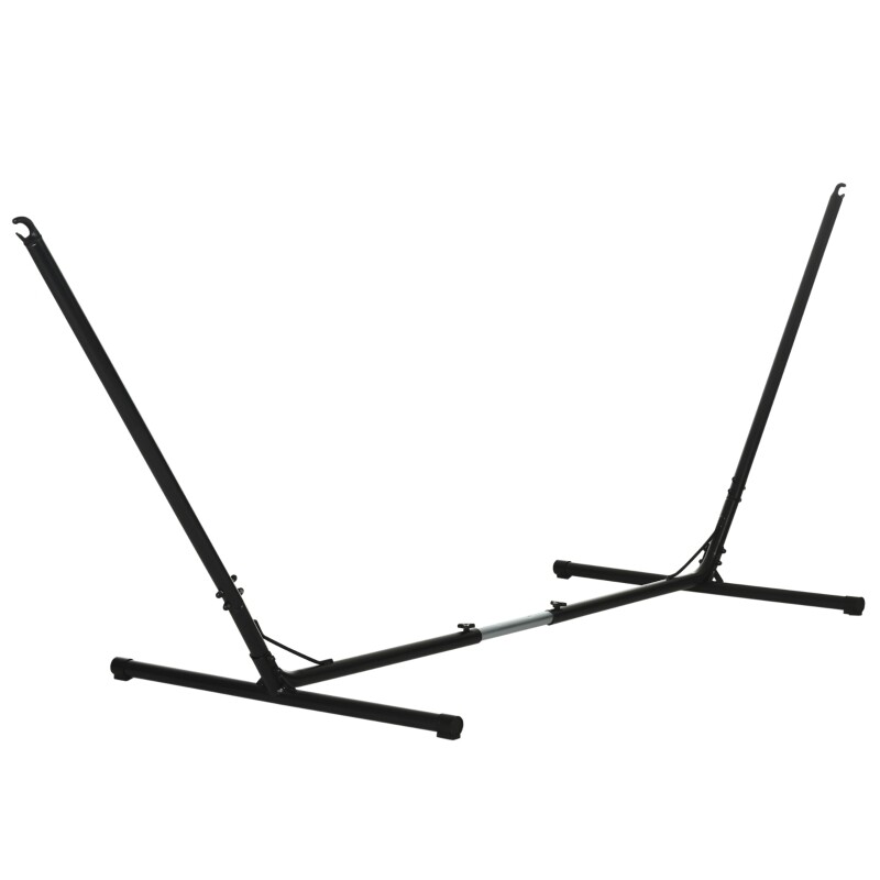 Hängemattengestell grössenverstellbar (308–380) x 108 x 120 cm bis 150 kg Garten Strand Metall