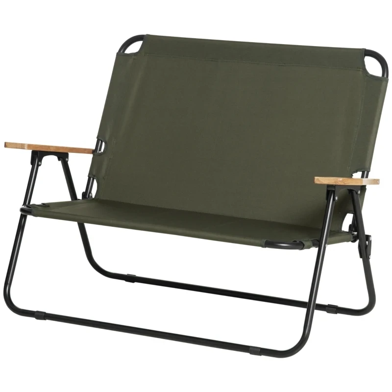 Campingstuhl 2-Sitzer klappbar bis 160 kg Grün
