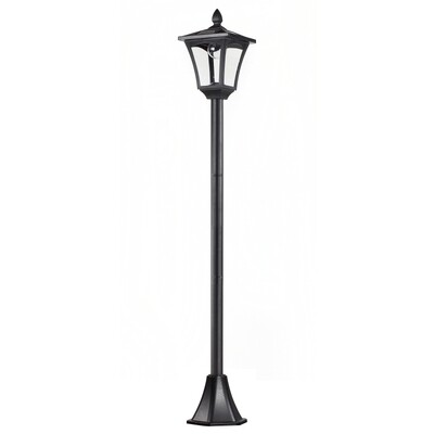 Gartenlaterne Edelstahl Solar Laterne 40 Lumen Schwarz H160cm