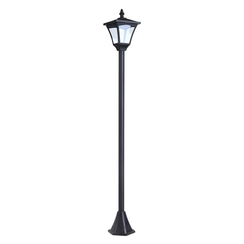 Solar Laterne Gartenlaterne Wegleuchte mit LED 10 Lumen Schwarz 15 x 15 x 120cm